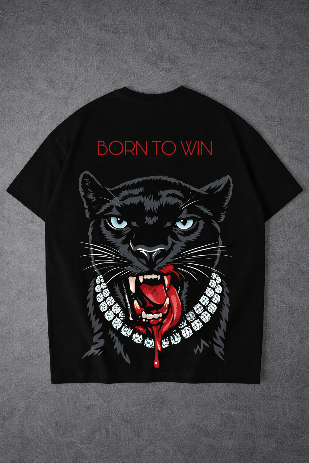 CHAPTER 01 — THE BEASTS WITHIN. Born To Win – Black Panther Oversized T-Shirt